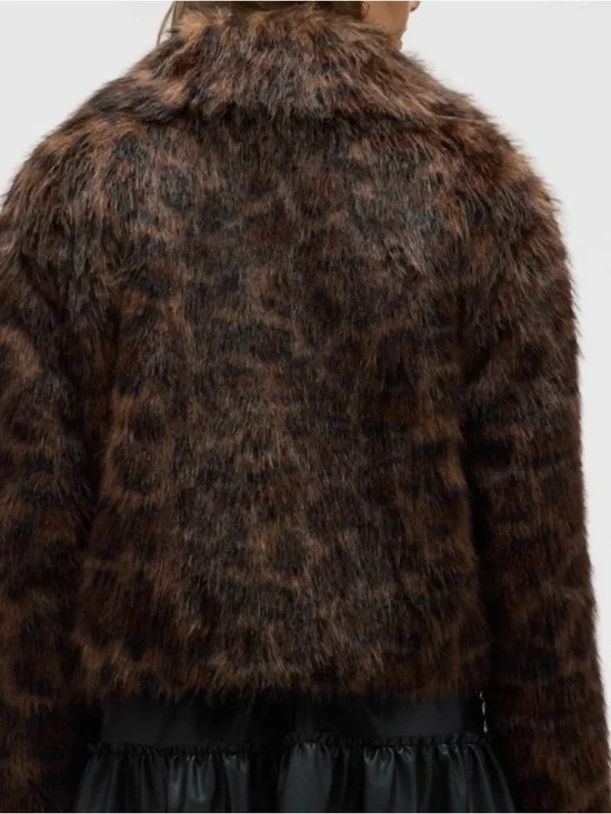 Anthropologie NVLT Faux Fur Crop Jacket - Picture 7 of 9
